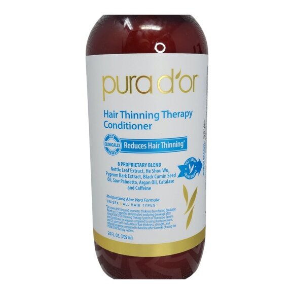 PURA D'OR Dor Hair Thinning Therapy Shampoo & Conditioner LAVENDER VANILLA 24 oz - Picture 6 of 10